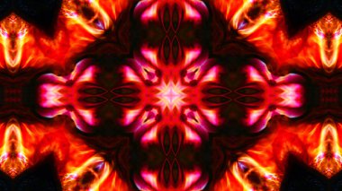 Soyut boya fırça mürekkep patlayabilir formanın düzgün kavramı simetrik desen süs dekoratif Kaleidoscope hareketi geometrik daire ve yıldız şekli