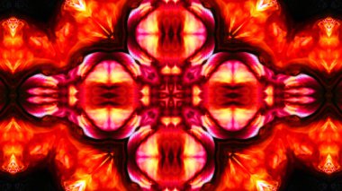 Soyut boya fırça mürekkep patlayabilir formanın düzgün kavramı simetrik desen süs dekoratif Kaleidoscope hareketi geometrik daire ve yıldız şekli