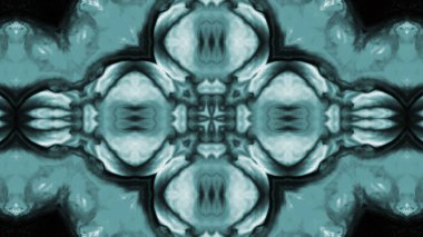 Soyut boya fırça mürekkep patlayabilir formanın düzgün kavramı simetrik desen süs dekoratif Kaleidoscope hareketi geometrik daire ve yıldız şekli