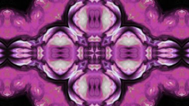 Soyut boya fırça mürekkep patlayabilir formanın düzgün kavramı simetrik desen süs dekoratif Kaleidoscope hareketi geometrik daire ve yıldız şekli