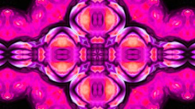 Soyut boya fırça mürekkep patlayabilir formanın düzgün kavramı simetrik desen süs dekoratif Kaleidoscope hareketi geometrik daire ve yıldız şekli