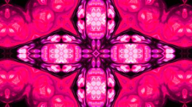 Soyut boya fırça mürekkep patlayabilir formanın düzgün kavramı simetrik desen süs dekoratif Kaleidoscope hareketi geometrik daire ve yıldız şekli