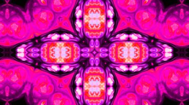 Soyut boya fırça mürekkep patlayabilir formanın düzgün kavramı simetrik desen süs dekoratif Kaleidoscope hareketi geometrik daire ve yıldız şekli