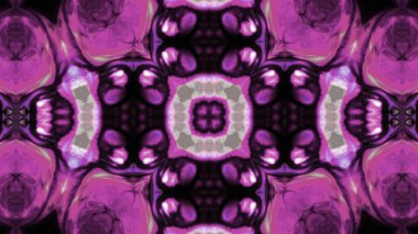 Soyut boya fırça mürekkep patlayabilir formanın düzgün kavramı simetrik desen süs dekoratif Kaleidoscope hareketi geometrik daire ve yıldız şekli