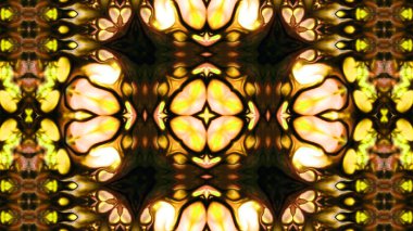 Soyut boya fırça mürekkep patlayabilir formanın düzgün kavramı simetrik desen süs dekoratif Kaleidoscope hareketi geometrik daire ve yıldız şekli