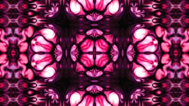 Soyut boya fırça mürekkep patlayabilir formanın düzgün kavramı simetrik desen süs dekoratif Kaleidoscope hareketi geometrik daire ve yıldız şekli