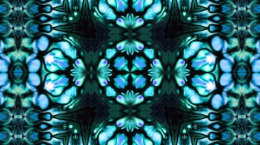 Soyut boya fırça mürekkep patlayabilir formanın düzgün kavramı simetrik desen süs dekoratif Kaleidoscope hareketi geometrik daire ve yıldız şekli