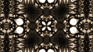 Soyut boya fırça mürekkep patlayabilir formanın düzgün kavramı simetrik desen süs dekoratif Kaleidoscope hareketi geometrik daire ve yıldız şekli