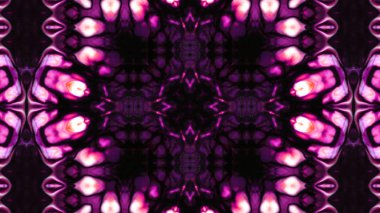 Soyut boya fırça mürekkep patlayabilir formanın düzgün kavramı simetrik desen süs dekoratif Kaleidoscope hareketi geometrik daire ve yıldız şekli