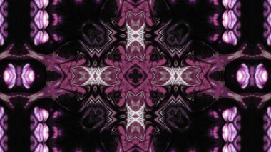 Soyut boya fırça mürekkep patlayabilir formanın düzgün kavramı simetrik desen süs dekoratif Kaleidoscope hareketi geometrik daire ve yıldız şekli