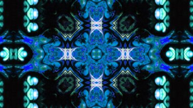 Soyut boya fırça mürekkep patlayabilir formanın düzgün kavramı simetrik desen süs dekoratif Kaleidoscope hareketi geometrik daire ve yıldız şekli