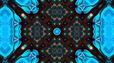 Soyut boya fırça mürekkep patlayabilir formanın düzgün kavramı simetrik desen süs dekoratif Kaleidoscope hareketi geometrik daire ve yıldız şekli