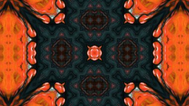 Soyut boya fırça mürekkep patlayabilir formanın düzgün kavramı simetrik desen süs dekoratif Kaleidoscope hareketi geometrik daire ve yıldız şekli