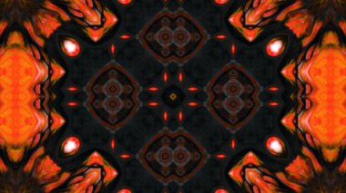 Soyut boya fırça mürekkep patlayabilir formanın düzgün kavramı simetrik desen süs dekoratif Kaleidoscope hareketi geometrik daire ve yıldız şekli