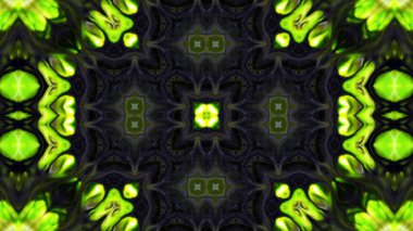 Soyut boya fırça mürekkep patlayabilir formanın düzgün kavramı simetrik desen süs dekoratif Kaleidoscope hareketi geometrik daire ve yıldız şekli