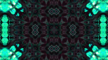 Soyut boya fırça mürekkep patlayabilir formanın düzgün kavramı simetrik desen süs dekoratif Kaleidoscope hareketi geometrik daire ve yıldız şekli