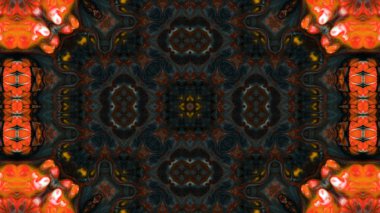 Soyut boya fırça mürekkep patlayabilir formanın düzgün kavramı simetrik desen süs dekoratif Kaleidoscope hareketi geometrik daire ve yıldız şekli