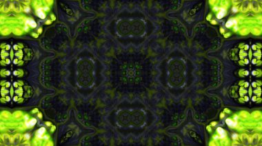 Soyut boya fırça mürekkep patlayabilir formanın düzgün kavramı simetrik desen süs dekoratif Kaleidoscope hareketi geometrik daire ve yıldız şekli