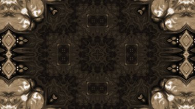 Soyut boya fırça mürekkep patlayabilir formanın düzgün kavramı simetrik desen süs dekoratif Kaleidoscope hareketi geometrik daire ve yıldız şekli