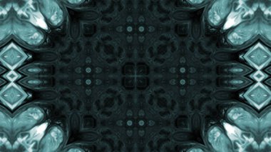 Soyut boya fırça mürekkep patlayabilir formanın düzgün kavramı simetrik desen süs dekoratif Kaleidoscope hareketi geometrik daire ve yıldız şekli