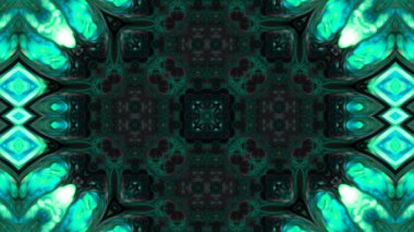 Soyut boya fırça mürekkep patlayabilir formanın düzgün kavramı simetrik desen süs dekoratif Kaleidoscope hareketi geometrik daire ve yıldız şekli