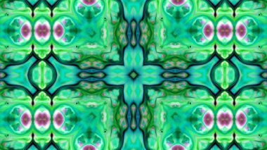 Soyut boya fırça mürekkep patlayabilir formanın düzgün kavramı simetrik desen süs dekoratif Kaleidoscope hareketi geometrik daire ve yıldız şekli