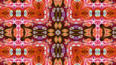 Soyut boya fırça mürekkep patlayabilir formanın düzgün kavramı simetrik desen süs dekoratif Kaleidoscope hareketi geometrik daire ve yıldız şekli