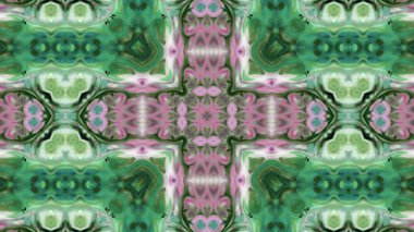 Soyut boya fırça mürekkep patlayabilir formanın düzgün kavramı simetrik desen süs dekoratif Kaleidoscope hareketi geometrik daire ve yıldız şekli