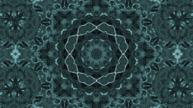 Soyut boya fırça mürekkep patlayabilir formanın düzgün kavramı simetrik desen süs dekoratif Kaleidoscope hareketi geometrik daire ve yıldız şekli