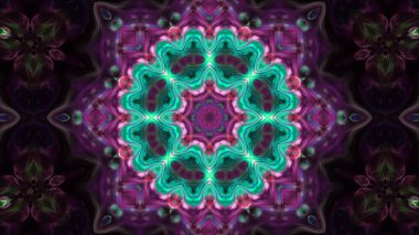 Soyut boya fırça mürekkep patlayabilir formanın düzgün kavramı simetrik desen süs dekoratif Kaleidoscope hareketi geometrik daire ve yıldız şekli