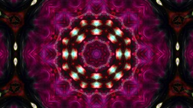 Soyut boya fırça mürekkep patlayabilir formanın düzgün kavramı simetrik desen süs dekoratif Kaleidoscope hareketi geometrik daire ve yıldız şekli