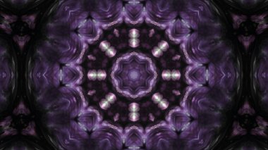 Soyut boya fırça mürekkep patlayabilir formanın düzgün kavramı simetrik desen süs dekoratif Kaleidoscope hareketi geometrik daire ve yıldız şekli