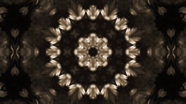 Soyut boya fırça mürekkep patlayabilir formanın düzgün kavramı simetrik desen süs dekoratif Kaleidoscope hareketi geometrik daire ve yıldız şekli