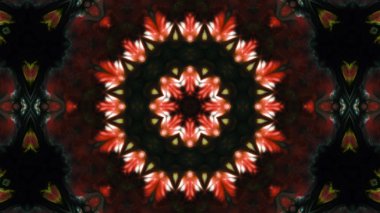 Soyut boya fırça mürekkep patlayabilir formanın düzgün kavramı simetrik desen süs dekoratif Kaleidoscope hareketi geometrik daire ve yıldız şekli