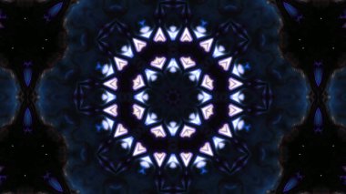 Soyut boya fırça mürekkep patlayabilir formanın düzgün kavramı simetrik desen süs dekoratif Kaleidoscope hareketi geometrik daire ve yıldız şekli