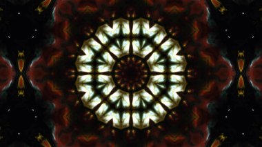 Soyut boya fırça mürekkep patlayabilir formanın düzgün kavramı simetrik desen süs dekoratif Kaleidoscope hareketi geometrik daire ve yıldız şekli