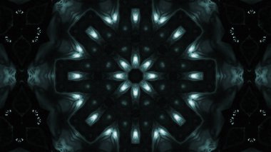 Soyut boya fırça mürekkep patlayabilir formanın düzgün kavramı simetrik desen süs dekoratif Kaleidoscope hareketi geometrik daire ve yıldız şekli