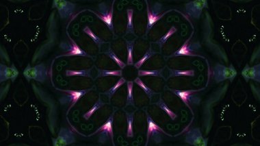 Soyut boya fırça mürekkep patlayabilir formanın düzgün kavramı simetrik desen süs dekoratif Kaleidoscope hareketi geometrik daire ve yıldız şekli