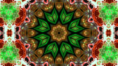 Soyut boya fırça mürekkep patlayabilir formanın düzgün kavramı simetrik desen süs dekoratif Kaleidoscope hareketi geometrik daire ve yıldız şekli