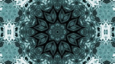 Soyut boya fırça mürekkep patlayabilir formanın düzgün kavramı simetrik desen süs dekoratif Kaleidoscope hareketi geometrik daire ve yıldız şekli