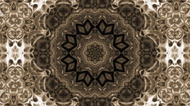 Soyut boya fırça mürekkep patlayabilir formanın düzgün kavramı simetrik desen süs dekoratif Kaleidoscope hareketi geometrik daire ve yıldız şekli