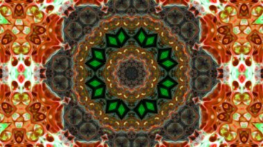 Soyut boya fırça mürekkep patlayabilir formanın düzgün kavramı simetrik desen süs dekoratif Kaleidoscope hareketi geometrik daire ve yıldız şekli