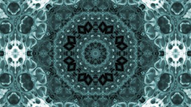 Soyut boya fırça mürekkep patlayabilir formanın düzgün kavramı simetrik desen süs dekoratif Kaleidoscope hareketi geometrik daire ve yıldız şekli