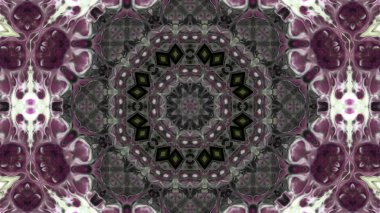 Soyut boya fırça mürekkep patlayabilir formanın düzgün kavramı simetrik desen süs dekoratif Kaleidoscope hareketi geometrik daire ve yıldız şekli