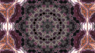 Soyut boya fırça mürekkep patlayabilir formanın düzgün kavramı simetrik desen süs dekoratif Kaleidoscope hareketi geometrik daire ve yıldız şekli