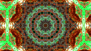 Soyut boya fırça mürekkep patlayabilir formanın düzgün kavramı simetrik desen süs dekoratif Kaleidoscope hareketi geometrik daire ve yıldız şekli