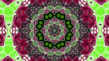 Soyut boya fırça mürekkep patlayabilir formanın düzgün kavramı simetrik desen süs dekoratif Kaleidoscope hareketi geometrik daire ve yıldız şekli