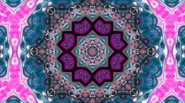 Soyut boya fırça mürekkep patlayabilir formanın düzgün kavramı simetrik desen süs dekoratif Kaleidoscope hareketi geometrik daire ve yıldız şekli