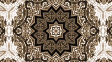 Soyut boya fırça mürekkep patlayabilir formanın düzgün kavramı simetrik desen süs dekoratif Kaleidoscope hareketi geometrik daire ve yıldız şekli