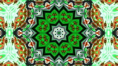 Soyut boya fırça mürekkep patlayabilir formanın düzgün kavramı simetrik desen süs dekoratif Kaleidoscope hareketi geometrik daire ve yıldız şekli